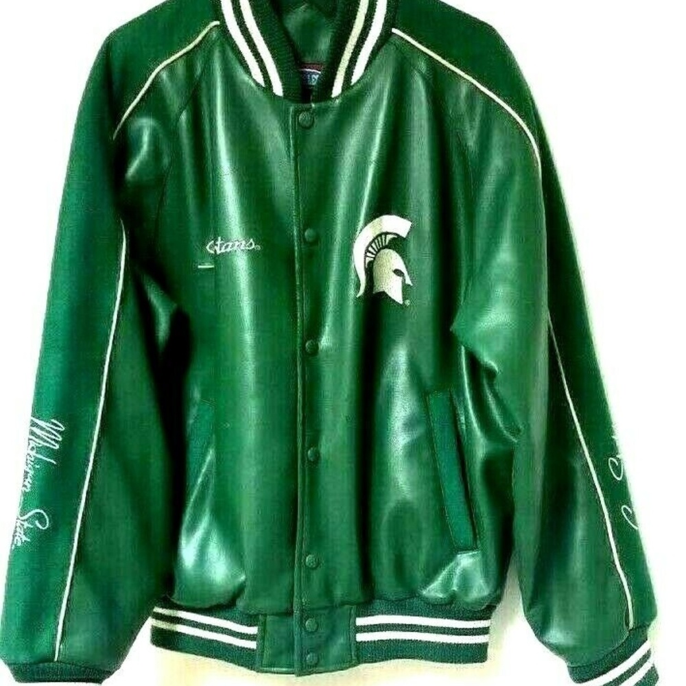 CA College Jacket & Gloves Michigan Football Green